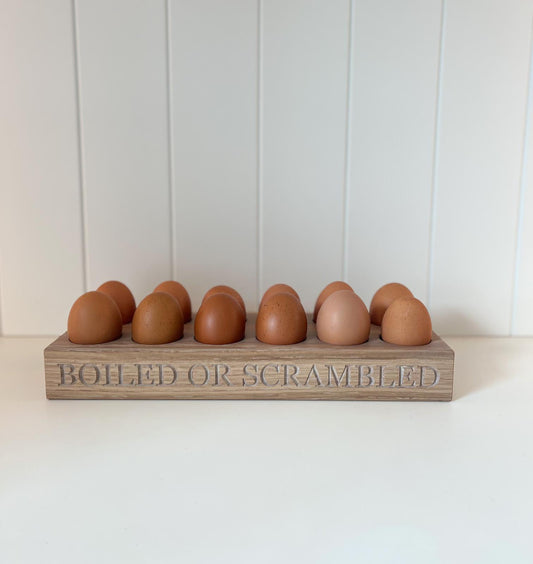 12 Egg Oak Holder