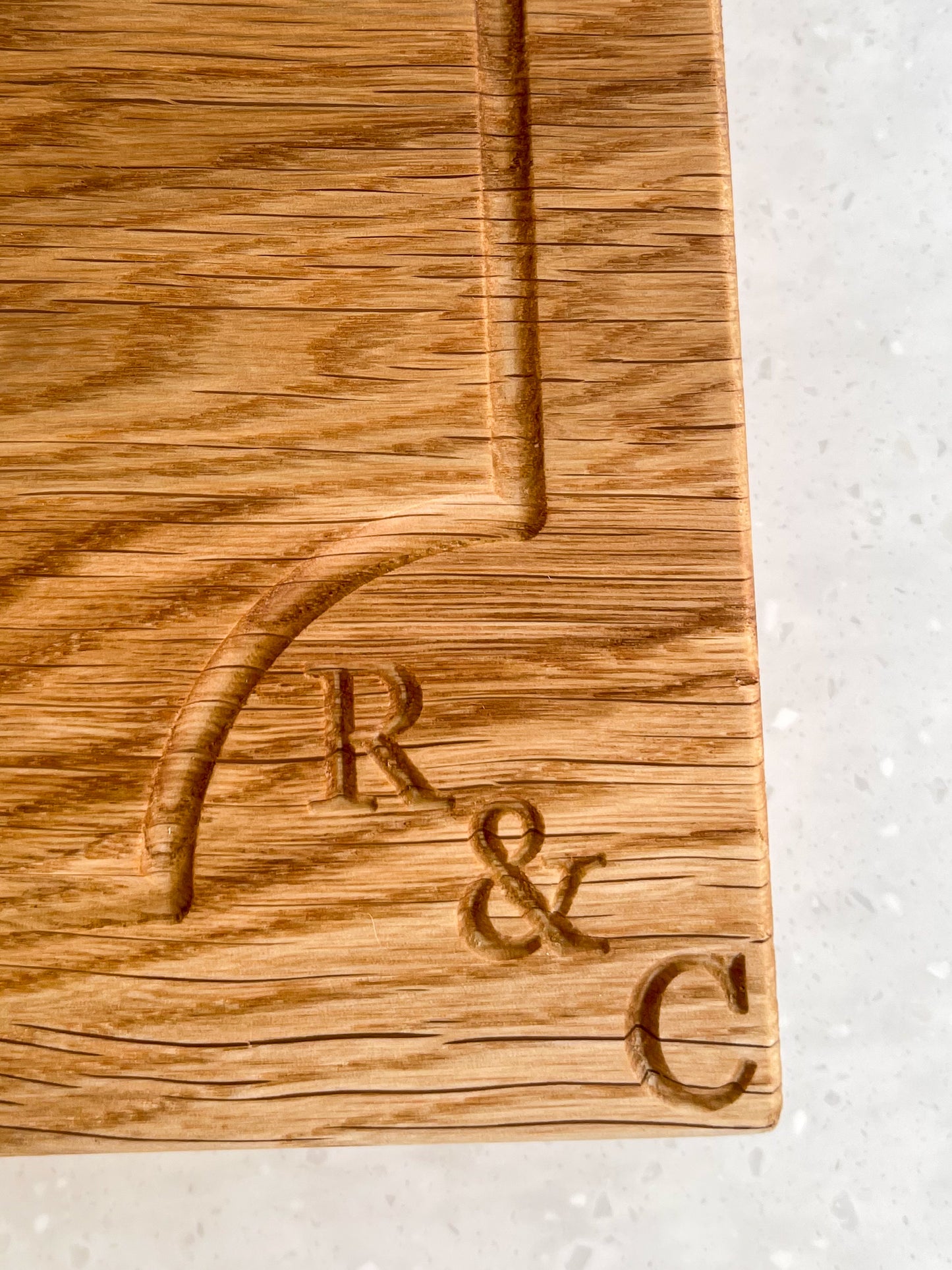 Oak Chopping Board - Personalised Initials– UK Made