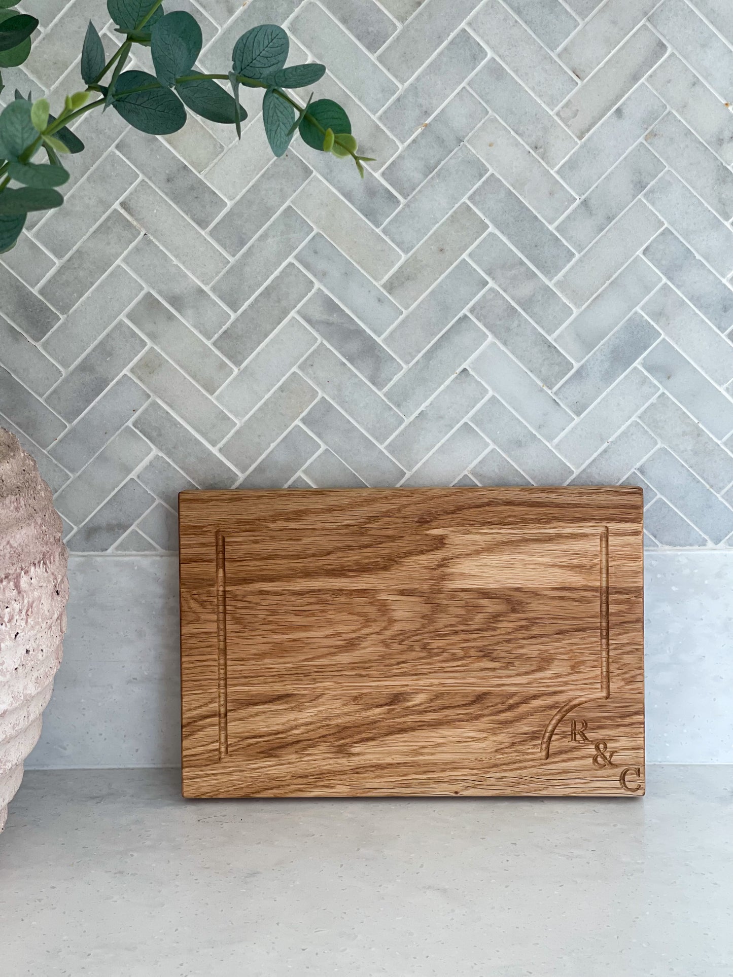 Oak Chopping Board - Personalised Initials– UK Made