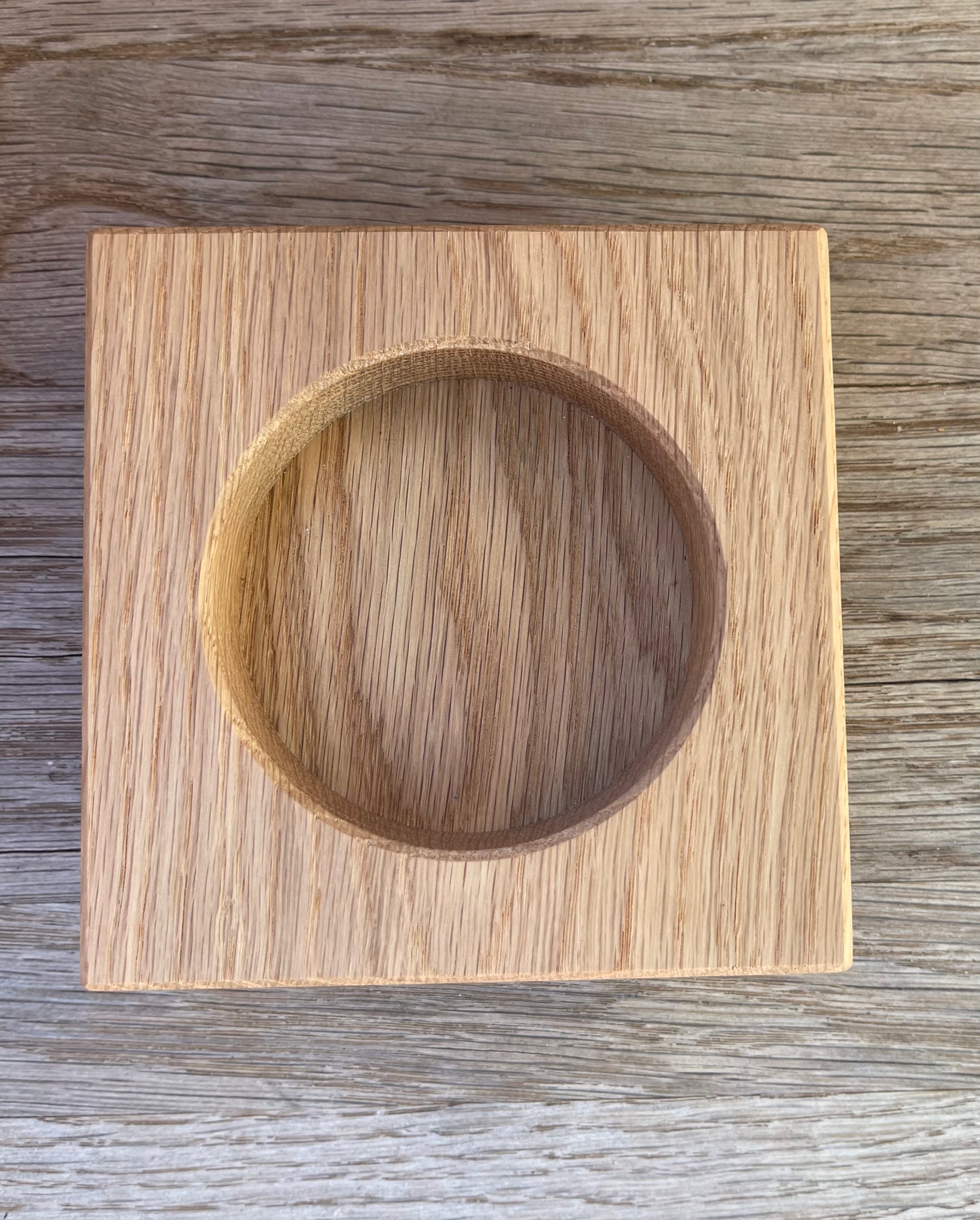 Oak Candle Holder