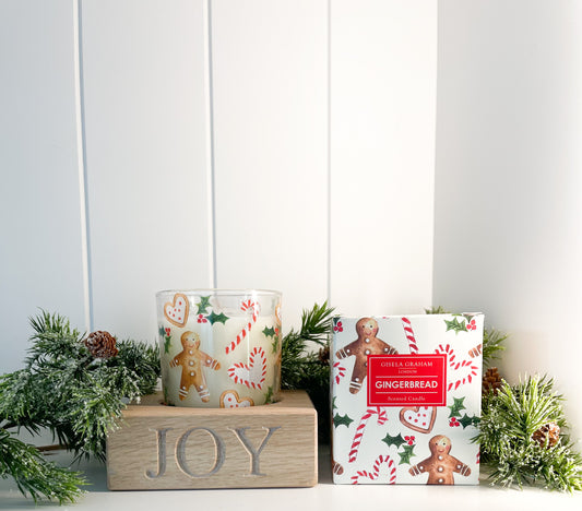 Wooden Christmas Candle and Holder